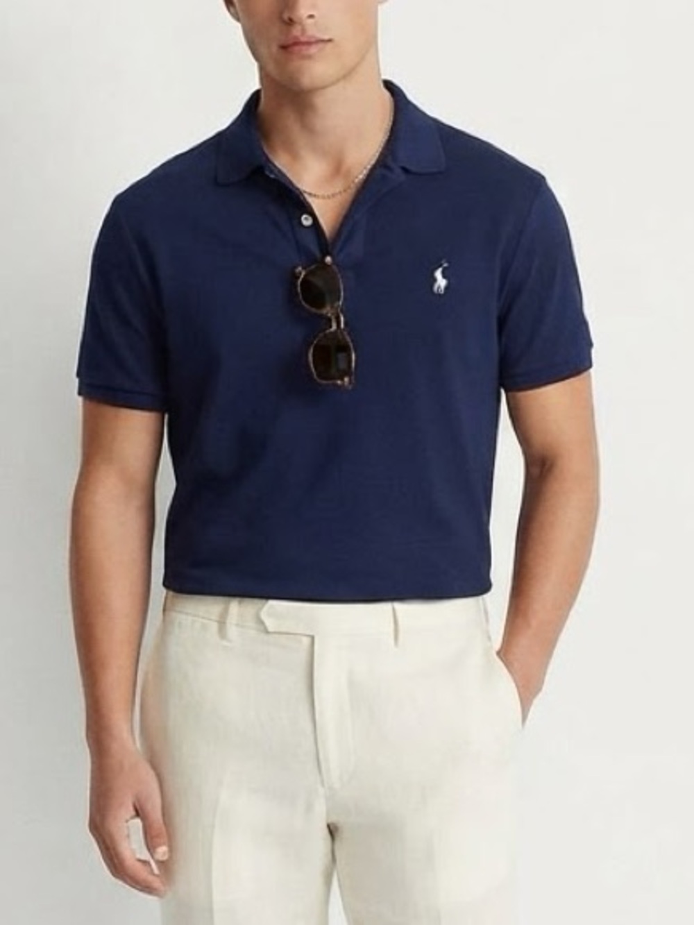 Polo Ralph Lauren Pima Soft Touch Polo Pima Cotton Polo in Blue Size Medium